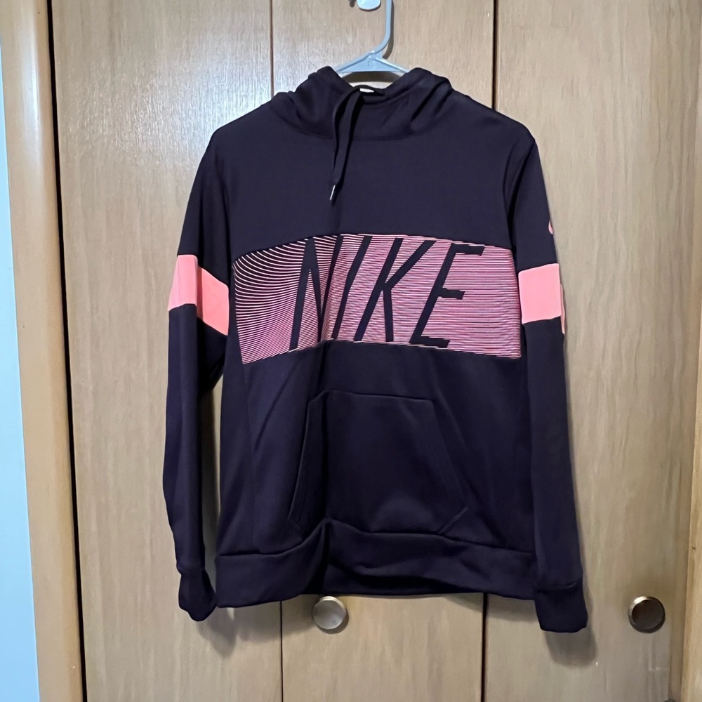 Nike Purple Hoodie with Pink Stripes